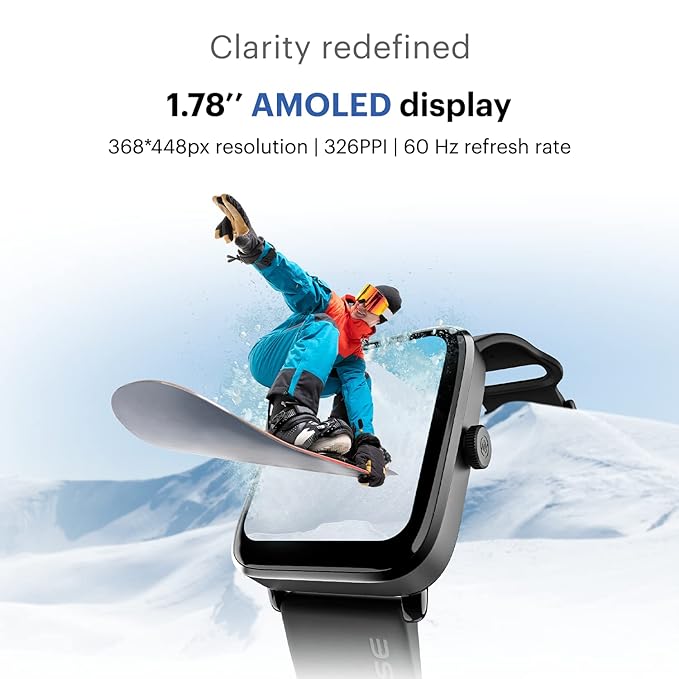 Noise ColorFit Pro 4 Alpha 1.78" AMOLED Display, Bluetooth Calling Smart Watch – Jet Black